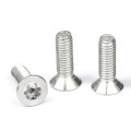 Stainless Steel 304 M2 M2.5 M3 M3.5 M4 Torx Flat Head Screw Hand Tighten Anti-theft Machine Screws